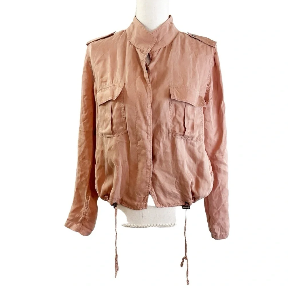 Rails Womens‎ Rowen Jacket in Blush Pink Utility Size Small Button Front Casual